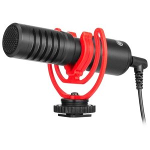 Микрофон проводной BOYA BY-MM1+разъем: mini jack 3.5 mm, черный, 1 шт