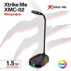 Микрофон XTrike Me XMC-02, на подставке, USB, 1.5 м, чёрный
