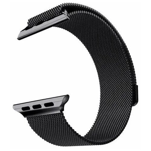 Миланский сетчатый браслет / Миланская петля для Apple Watch 42-44-45-49 мм (черный)