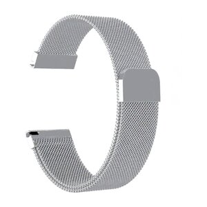 Миланский сменный сетчатый плетеный ремешок браслет MyPads Milanese для Samsung Galaxy Watch Active2 40 мм (SM-R830) из нержавеющей стали с магнитным замком (серебристый)