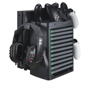 Многофункциональная 5 в 1 док-станция зарядное устройство охлаждающая подставка MyPads TA-146579 для Xbox One/ One X/ One S для зарядки джойстика.