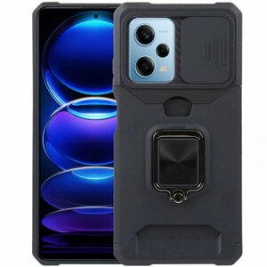 Multi Case Чехол с кольцом, отделением для карты и шторкой камеры для Xiaomi Redmi Note 12 Pro 5G / Poco X5 Pro