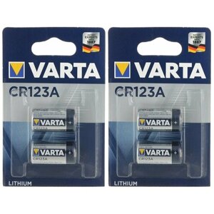 Набор из 4 батарей Varta CR123A