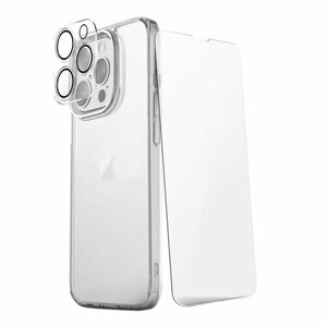 Набор Uniq Bundle 360 Clear (Lifepro Xtreme чехол + стекла на камеру и экран) для iPhone 14 Pro Max, прозрачный