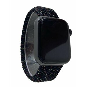 Нейлоновый ремешок для Apple Watch 1-9 / SE (38/40/41 мм), без застежки, черный космос, размер M