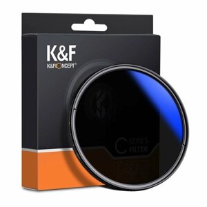 Нейтрально-серый фильтр K&F Concept KF01.1404 Slim Variable/Fader NDX, ND2~ND400, Blue Coated, 72mm