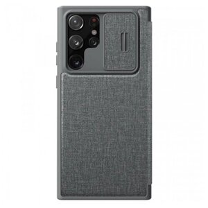 Nillkin Qin Cloth Чехол-книжка с защитой камеры и текстильным покрытием для Samsung Galaxy S22 Ultra