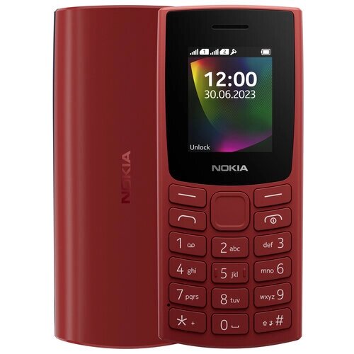 Nokia 106 (2023), 2 SIM, красный