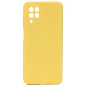 Однотонный силиконовый чехол для Samsung SM-M325 Galaxy M32 Global / с soft touch покрытием / желтый
