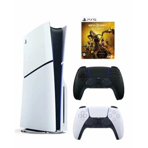 PlayStation 5 Slim, с дисководом, 1 ТБ + 2-ой геймпад (черный) + Док-станция + игра Mortal Kombat 1