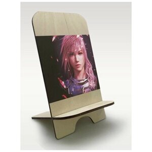 Подставка, держатель для телефона из дерева c рисунком, принтом УФ Игры Final Fantasy XIII-2( PS, Xbox, PC, Switch) - 2224