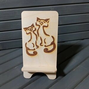 Подставка для телефона "Пирограф" Коты