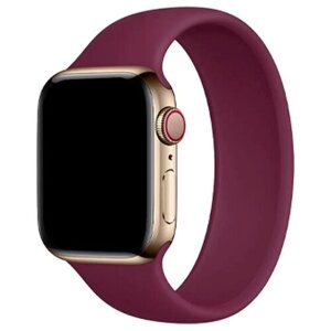 Ремешок-браслет силиконовый Solo Loop для Apple Watch 42/44/45/49 мм, M (145мм), бордовый (12)