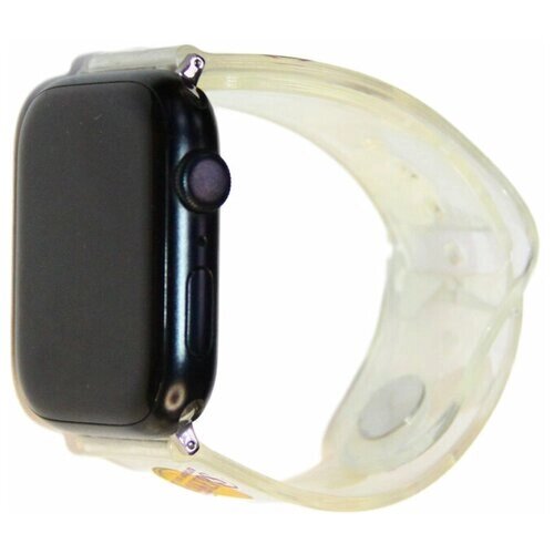 Ремешок для Apple Watch 42/44 mm силиконовый прозрачный WB02 (рис. 003)