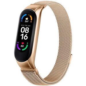 Ремешок для Xiaomi Mi Band 3/4 миланская петля (золотой)