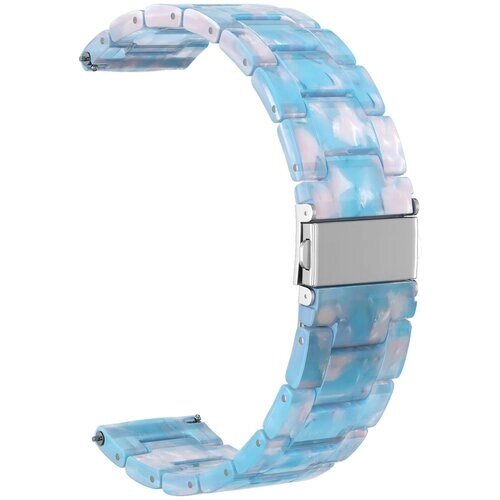 Ремешок из смолы GSMIN Farl 22 для Huawei Watch 2 Pro (Голубо-розовый)