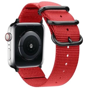 Ремешок текстильный TFN для часов Apple Watch 38/40/41 mm series 1-7/размер S/M/red/красный