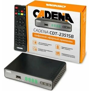 Ресивер DVB-T2 Cadena CDT-2351SB, черный