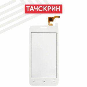 Сенсорное стекло (тачскрин) для мобильного телефона (смартфона) Fly Stratus 6 (FS407), белое