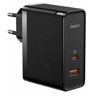 Сетевое зарядное устройство Baseus GaN5 Pro, CCGAN100E5, USB/Type-C, 5000mA, 100W, кабель Type-C 1.0м 100W