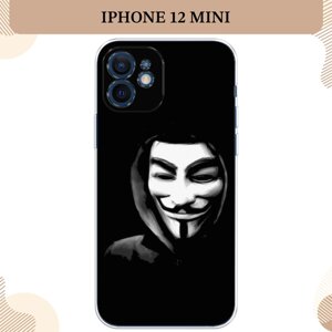 Силиконовый чехол "Анонимус" на Apple iPhone 12 Mini / Айфон 12 mini