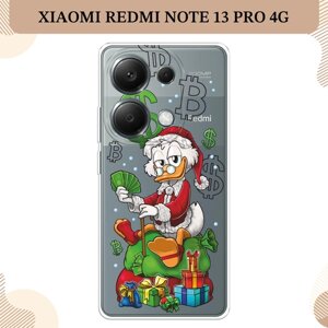 Силиконовый чехол "Богатый санта Скрудж Макдак" на Xiaomi Redmi Note 13 Pro 4G/Poco M6 Pro 4G / Сяоми Редми Нот 13 Про 4G/Поко М6 Про 4G, прозрачный