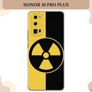 Силиконовый чехол "Эмблема черно-желтая" на Honor 30 Pro Plus / Хонор 30 Про Плюс