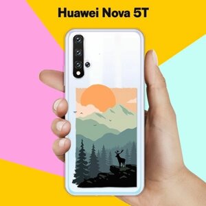 Силиконовый чехол Горы и лес на Huawei Nova 5T