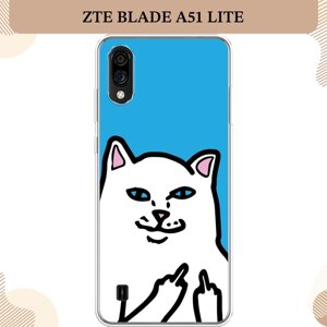 Силиконовый чехол "Кот жесть" на ZTE Blade A51 lite/A5 (2020) / ЗТЕ Блэйд А51 Лайт