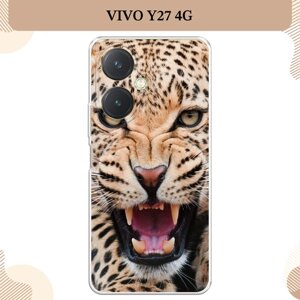 Силиконовый чехол "Леопард 3d" на Vivo Y27 4G / Виво Y27 4G