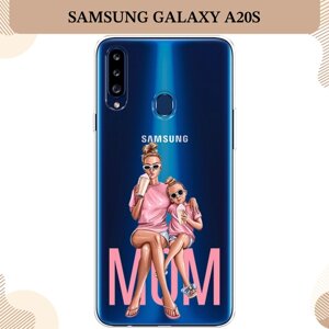 Силиконовый чехол "Lovely mom" на Samsung Galaxy A20s / Самсунг Галакси A20s, прозрачный