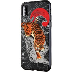 Силиконовый чехол Mcover для Apple iPhone X с рисунком Китайский тигр