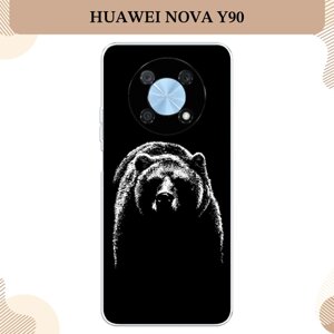 Силиконовый чехол "Медведь в ночи" на Huawei Nova Y90 / Хуавей Нова Y90