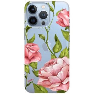 Силиконовый чехол на Apple iPhone 13 Pro / Эпл Айфон 13 Про с рисунком "Amazing Roses"