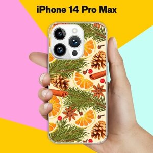 Силиконовый чехол на Apple iPhone 14 Pro Max Новогоднее настроение / для Эпл Айфон 14 Про Макс