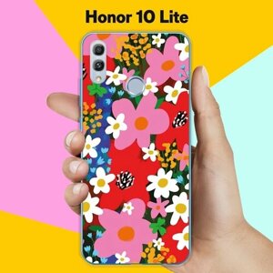 Силиконовый чехол на Honor 10 Lite Яркие цветы / для Хонор 10 Лайт