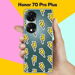 Силиконовый чехол на Honor 70 Pro Plus Молнии / для Хонор 70 Про Плюс
