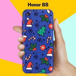 Силиконовый чехол на Honor 8S Новогодний узор / для Хонор 8С