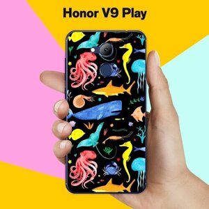 Силиконовый чехол на Honor V9 Play Подводный мир / для Хонор Ви 9 Плэй