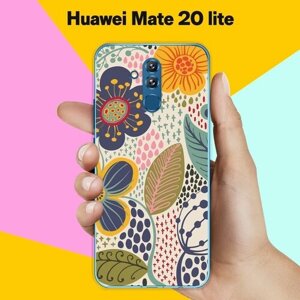 Силиконовый чехол на Huawei Mate 20 lite Цветы / для Хуавей Мейт 20 Лайт