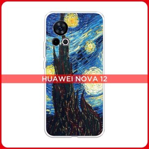 Силиконовый чехол на Huawei Nova 12 / Хуавей Нова 12 Ван Гог Звездная ночь