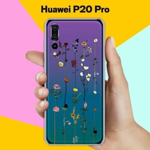 Силиконовый чехол на Huawei P20 Pro Цветы 50 / для Хуавей П20 Про