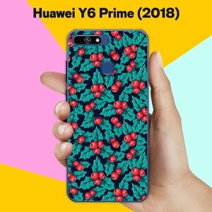Силиконовый чехол на Huawei Y6 Prime 2018 Узор новогодний / для Хуавей У6 Прайм 2018