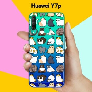 Силиконовый чехол на Huawei Y7p Коты / для Хуавей У7п