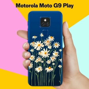 Силиконовый чехол на Motorola Moto G9 Play Ромашки / для Моторола Мото Джи9 Плэй