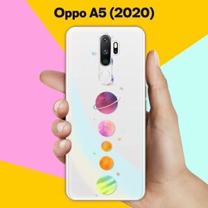 Силиконовый чехол на OPPO A5 2020 Планеты в ряду / для Оппо А5 2020