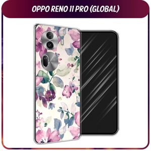 Силиконовый чехол на Oppo Reno 11 Pro (Global) / Оппо Рено 11 Про Глобал "Акварельная нежность"