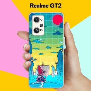 Силиконовый чехол на Realme GT2 Пейзаж 30 / для Реалми ДжиТи 2
