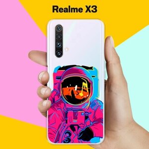 Силиконовый чехол на realme X3 Астронавт / для Реалми Икс 3