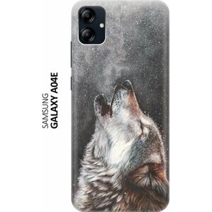 Силиконовый чехол на Samsung Galaxy A04e / Самсунг А04е с принтом "Морозный волк"
